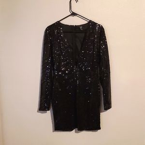 Little black sequin dress